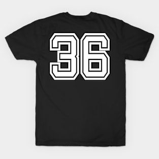 Numbers 36 for a sports team, group, or community T-Shirt